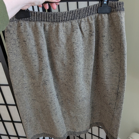 Vintage Jeanne Pierre women's knit beige skirt minimalist 90s cotton size med - Picture 2 of 7